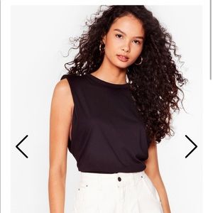Nasty Gal shoulder pad tank